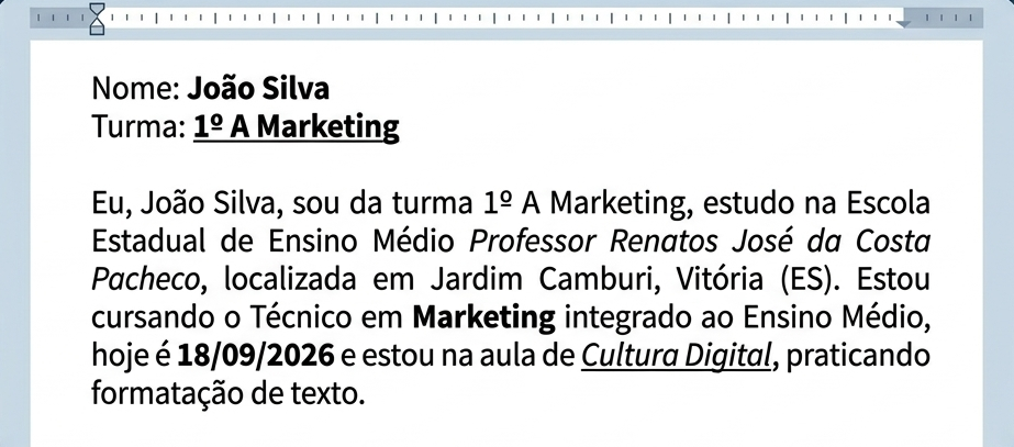 Gabarito do texto formatado